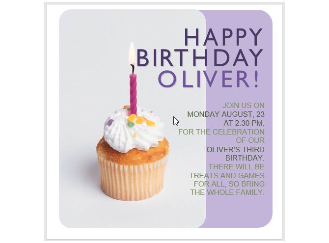 Mẫu thiệp mời sinh nhật với bánh cupcake